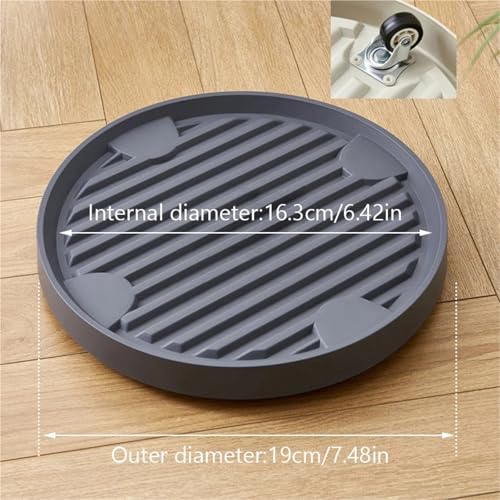 XUWEWI Untersetzer Für Pflanzen Abnehmbares Blumentopf-Tablett mit Rädern, runde, bewegliche Pflanzpalette, for den Außenbereich, Innenbereich, Baum, Blumen, Pflanzen, Pflanzgefäß(Gray,19cm) von XUWEWI