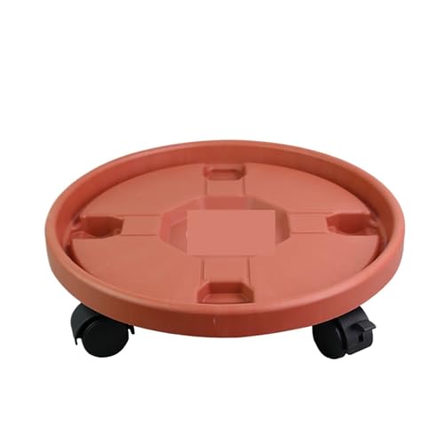 XUWEWI Untersetzer Für Pflanzen Blumentopf-Tablett, Pflanzenständer, beweglicher Halter, Lenkrollen, Paletten-Kunststoffvase mit Rollen, for den Garten, for rundes, abnehmbares(Red) von XUWEWI