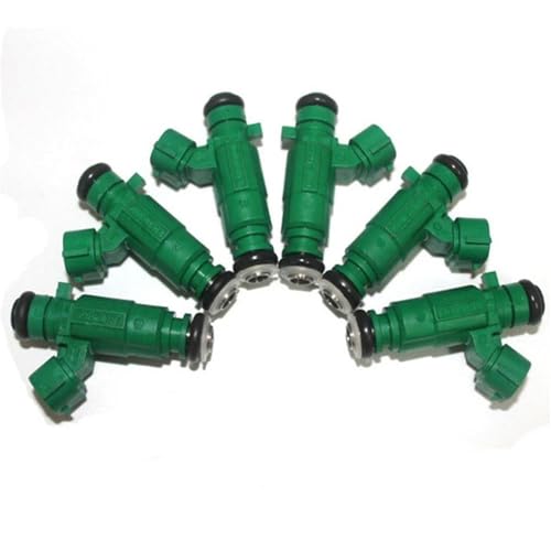 Auto-Kraftstoffeinspritzdüsen-Set Für Hyundai Für KIA 35310-37150 2.7L 2.5L 1999-2008 V6 Grün 6-teilige Einspritzpumpendüse Zerstäuber Auto-Kraftstoffeinspritzdüsen-Set Für Hyundai Für KIA 35310-37150 2.7L 2.5L 1999-2008 V6 Grün 6-teilige Einspritzpumpendüse Zerstäuber von XUWSXA