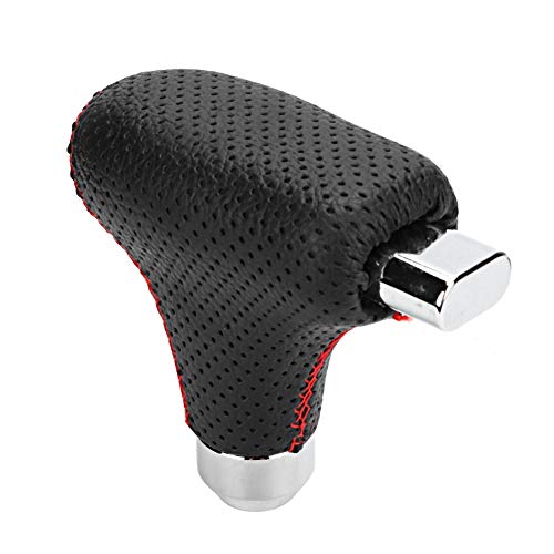 XUXHOU Autoschaltstange Knopfkopf, Universeller Aluminiumlegierungs -Leder -Getriebe für Automatische Manuelle Schalthebel, Wasserdicht und Langlebig, Einfache Installation, Vielseitige von XUXHOU