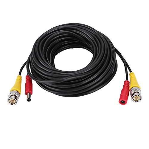XUXHOU BNCDC-Überwachungskamera Kabel Sicher & Sicheres 15-m-Verlängerungskabel Zur Überwachung des Engineering Schwarzkabel mit Integriertem Strom und Video (30M) von XUXHOU