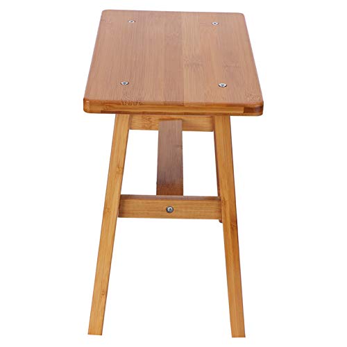 XUXHOU Bambus Kindersitz Stall Niedrige Hockerbank, Hohe Härte und Zähigkeit für Wohnzimmerversorgung zu Hause, Leicht zu Schlafzimmer, Studium, Balkon (Mittlerer Quadrat Bambushocker) von XUXHOU