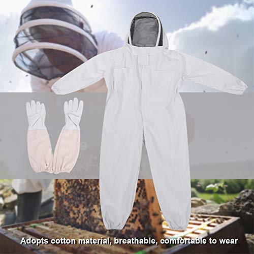 XUXHOU Bequeme Bienenzuchtanzugsanzugsausrüstung Atmungsschnitt des Baumwoll -Overalls für die Sicherheit des Imkers mit Handschuhen (XXL) von XUXHOU