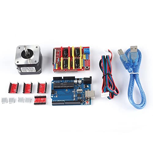 XUXHOU CNC Shield Controller -Kit mit Nema 17 Stepper Motor Triver, Kompatibel mit GRBL 0,8C, Geeignet für 3D -Druckbegeisterte und Hobbyisten von XUXHOU