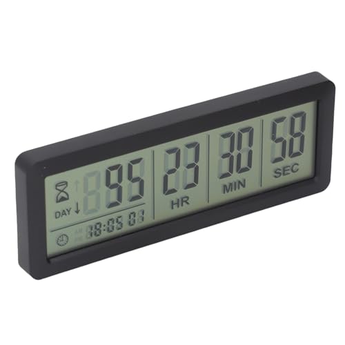 XUXHOU Count Down Timer Digital Countdown Timer Große Display -Uhr mit Stand und Magnet für Ruhestand Hochzeits Geburtstag Neues Baby -Projekt Treffen mit Vielseitigem und Bequemem Design (BLACK) von XUXHOU