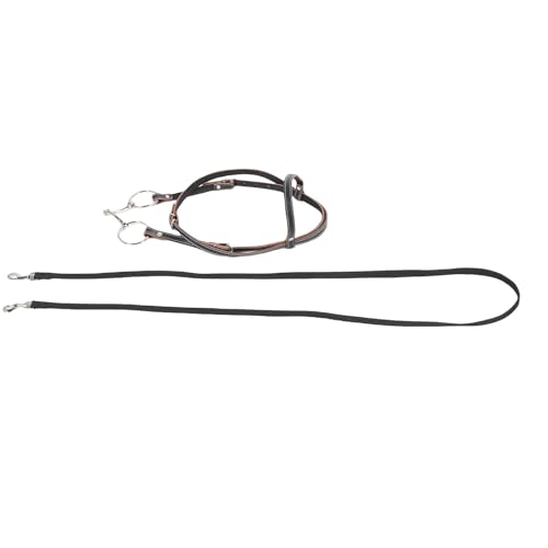 XUXHOU Cowide Horse Bridle, Einstellbare Größe, Bequeme Polsterung, Langlebige Nähte, Einfach zu Reinigen, für die Einfache Wartung für den Innen- und Außengebrauch Geeignet (S) von XUXHOU