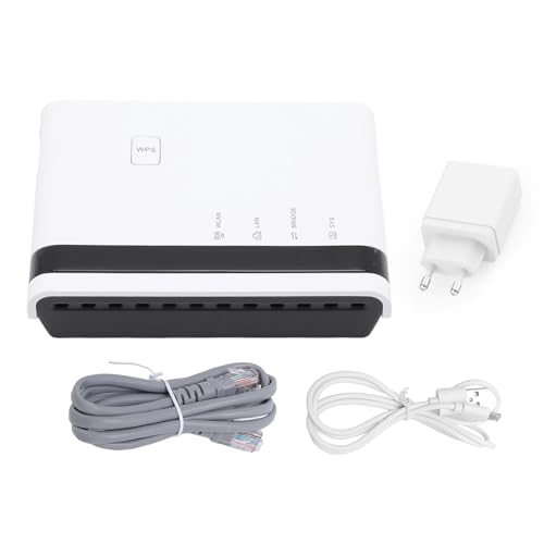 XUXHOU Drahtloser Druckserver, USB Print Server 10/100mbit/s LAN Bridge Sharing Standalone Modi 2.4G Standalone Modi Plug and Play für 4 Drucker (EU-Stecker) von XUXHOU