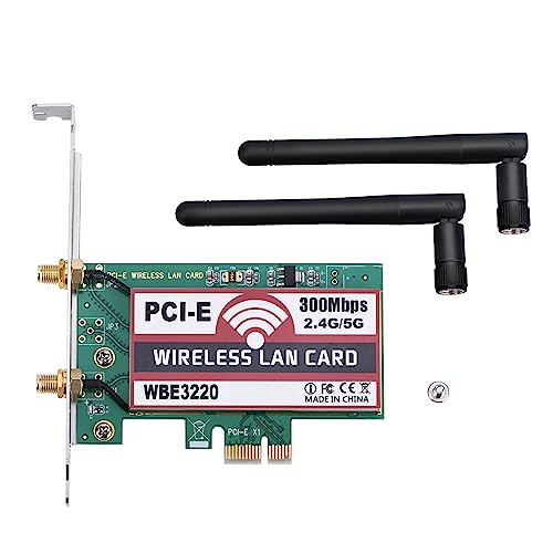 XUXHOU Dual Band PCIe WiFi -Adapter mit 300 Mbit/s -Geschwindigkeit für Laptop, für XP/Vista/Win7/Win8/Win10, Dual Antenna Entworfen, Home/Office Gebrauch XUXHOU Dual Band PCIe WiFi -Adapter mit 300 Mbit/s -Geschwindigkeit für Laptop, für XP/Vista/Win7/Win8/Win10, Dual Antenna Entworfen, Home/Office Gebrauch von XUXHOU