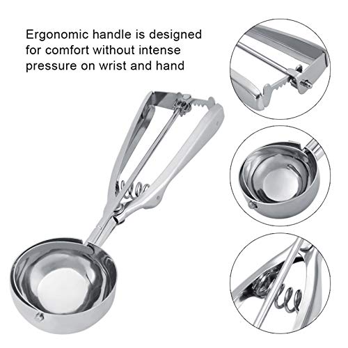 XUXHOU Eiscreme Schep Trigger Einfach zu Reinigen Ergonomischem Griff für Alle Altersgruppen Edelstahl (6cm) von XUXHOU