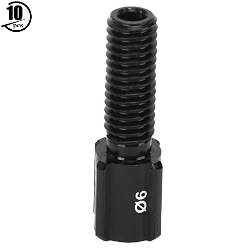 XUXHOU Fahrradstammschrauben, 10pcs RC122 Black Road Bike Heckummeur Bremskabel Leitung Daumenschieber -Einstellungsschraube für Road Mountain Heck (M6) von XUXHOU