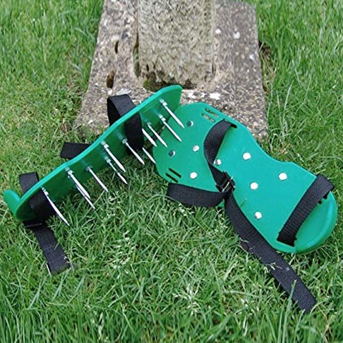 XUXHOU Garten Yard Lawn Aerator -Schuhe für Rasenbelüftungsnagelschuhe, Leicht zu Tragen mit Gurten, Solide Eisenspitze Durchdringen, Geeignet für Gras und Rasen Geeignet von XUXHOU