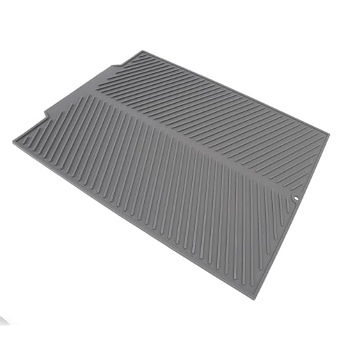 XUXHOU Hitzebeständige Silikonschale Trocknenmatte Großes Abflusspad für Home, Küchentisch Wärmedämmung Matte (GRAY) von XUXHOU