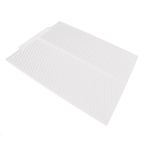 XUXHOU Hitzebeständige Silikonschale Trocknenmatte Großes Abflusspad für Home, Küchentisch Wärmedämmung Matte (WHITE) von XUXHOU