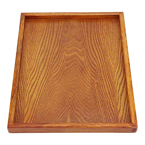 XUXHOU Holz Teebak mit Glatte Oberfläche für Tee, Kaffee, Snacks und Getränke für Küche, Restaurant und Frühstück (30 * 24 cm) von XUXHOU