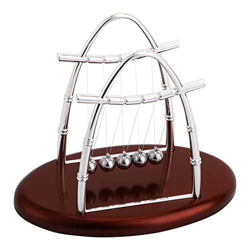 XUXHOU Newton's Balance Balls Pendulum Physik Ornament Spielzeug Beeindruckende Wissenschaftliche Geschichte Erkundung für Student Office Decor oder Plastik + Eisen, Stück, 18 X 11 X 14 cm von XUXHOU