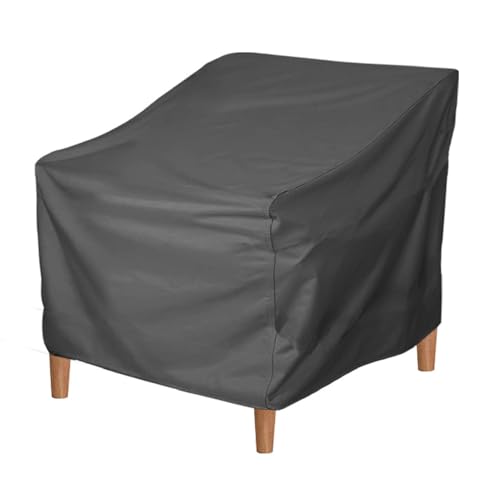 XUXHOU Outdoor -Stuhlabdeckung Hochleistungswässerresistenter Terrassenstuhlabdeckung für Patio Drehstuhl, Oxford Tuch, 31,5 X 33,5 X 36in (BLACK) von XUXHOU