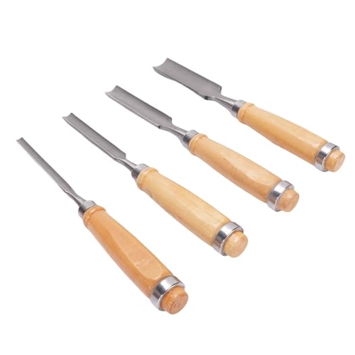 XUXHOU Rasierer Sharps Blades, Halb Runde Holzbearbeitungsmeißel mit Holzgriffen Zum Reparieren, Schaufeln, Anfängern, Hobbyisten und Ergonomischem Design für die Professionelle Klasse von XUXHOU