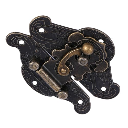 XUXHOU Retro Antique Vintage Lock Hasp -Teller für Holzschmuckschachtel, Langlebige Zinklegungs Brustschlos (Minni28*23 mm) von XUXHOU