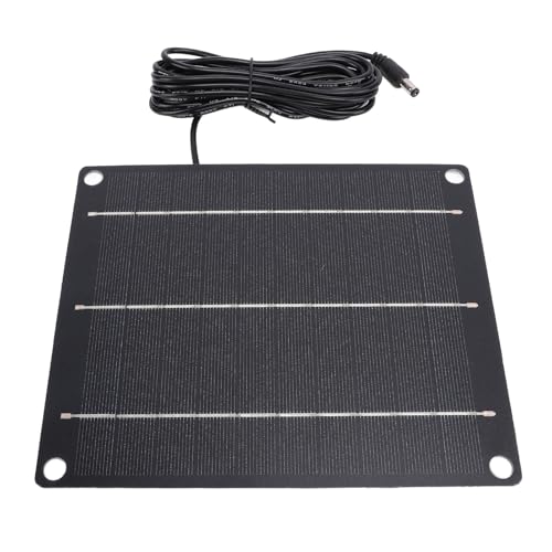 XUXHOU Solarableitungslüfter für Haustiere, 6W 6V Ruhige Kühlventilator mit Monokristallines Panel für Hundehäuser Zwinger Tierheime, Installationskit mit Saugnäpfen, Haken und Kabelbindungen von XUXHOU