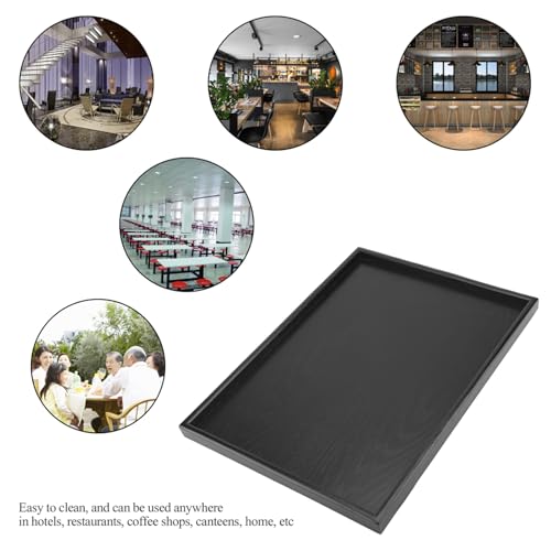 XUXHOU Tee Kaffee Snack Essen Holz Serviert Lade Angehobene Ränder Verhindern, Umweltfreundliches Restaurant Café Hotel Tee-Servieren Tablett (35 * 24 cm) von XUXHOU