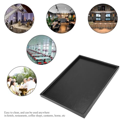 XUXHOU Tee Kaffee Snack Essen Holz Serviert Lade Angehobene Ränder Verhindern, Umweltfreundliches Restaurant Café Hotel Tee-Servieren Tablett (40 * 30 cm) von XUXHOU