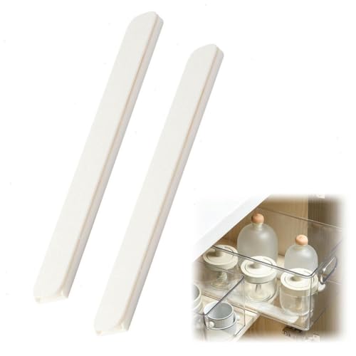 Multifunktionale ausziehbare Schienen für Körbe oder Behälter, 2 Stück, ausziehbare Organizer-Schiene, tragbare ausziehbare Schienen, selbstklebende ausziehbare Schubladen für Schränke und von XUXN