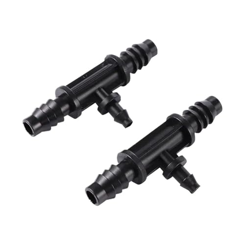 XUXPFJ 20 Stück Variabler Innendurchmesser von 8 mm bis 4 mm, Schlauch-T-Stück, Schlauchverteiler, mit Widerhaken versehene Wasserschlauch-Verbindungsstücke, Garten-Bewässerungsschlauch-Armaturen von XUXPFJ