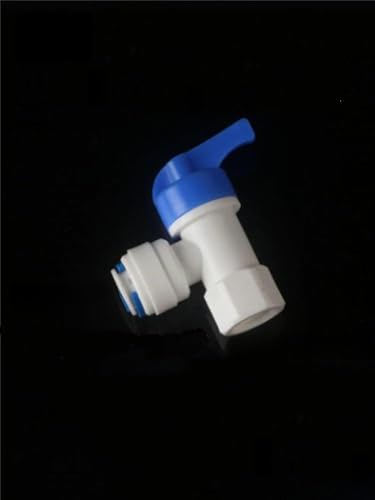 XUXPFJ 1/4 "3/8" OD Schlauch 1/4 "BSP Innengewinde Ellenbogen Quick Connect Druck Tank Kunststoff Ball Ventil RO Wasser Reverse Osmose Fitting(N0.1) von XUXPFJ