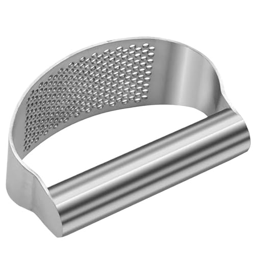 XUXPFJ Edelstahl Knoblauch Presse Manuelle Fleischwolf Hacken Werkzeuge Kurve Obst Gemüse Kochen Küche Gadgets(Silver) von XUXPFJ