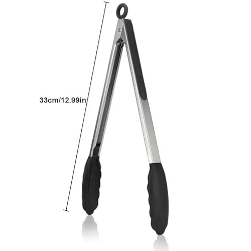 XUXPFJ In 3 Größen erhältlich. Robuste Küchenzange aus Edelstahl mit Silikonspitzen. Hochhitzebeständig. Verriegelungsdesign. Sicherer Halt.(L) von XUXPFJ