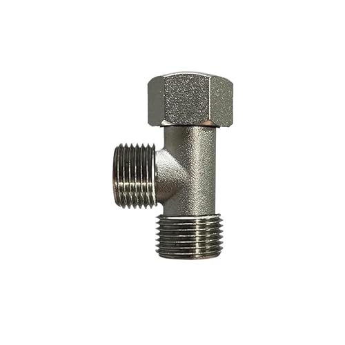 Toiletten-Umstellventil G1/2" 9/16" 3/8" T-Ventil Kupfer T-Anschluss 3-Wege-Rohrverschraubung for Bad-Bidet-Sprayer-Duschaufsätze(3-8) von XUXPFJ