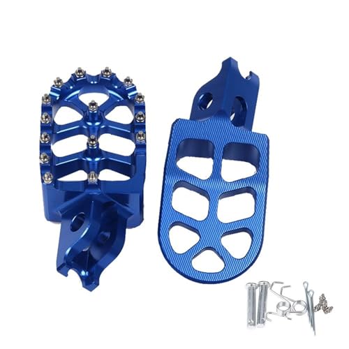 XUXRHMEAN Für CRF1000L CRF 1000L CRF250R CRF450R CRF450L CRF450RX CRF250L CRF250 Rally Motorrad-Fußpedale Motorrad Fußrasten Pedale(Blau) von XUXRHMEAN