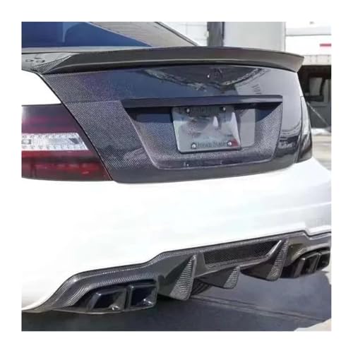 XUXRHMEAN Für M&ercedes B&ENZ C Klasse W204 C63 C43 C200 C260 2012–2014 Carbon Heckspoiler Diffusor Auto Heckstoßstange Spoiler Diffusor(Carbon Fiber) von XUXRHMEAN