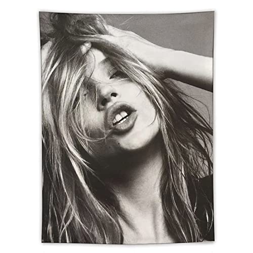 Kate Moss Modellposter British Supermodel Sexy Woman Wall Art Tapisserie Scroll Polyester Tapisserie Malerei Bild Wohnzimmer Dekor Zuhause Schlafzimmer 152,4 x 203,2 cm von XUYANG