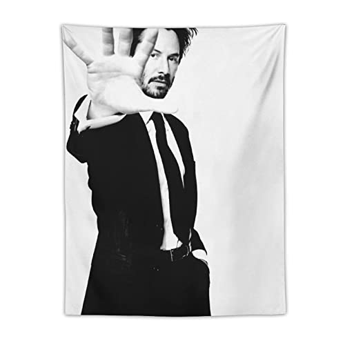 Keanu Reeves Poster, kanadischer Schauspieler, Regisseur, Produzent und Musiker, schwarz-weißes Polyester-Gemälde, Wandkunstdrucke, hängende Wandteppiche, 101,6 x 152,4 cm Keanu Reeves Poster, kanadischer Schauspieler, Regisseur, Produzent und Musiker, schwarz-weißes Polyester-Gemälde, Wandkunstdrucke, hängende Wandteppiche, 101,6 x 152,4 cm von XUYANG