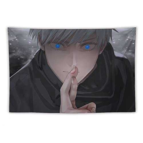 Satoru Gojo Jujutsu Kaisen Poster Wandteppiche Kunstdruck Wand Foto Farbe Tapisserie Hängendes Bild Familie Schlafzimmer Dekor Geschenk 101,6 x 152,4 cm von XUYANG