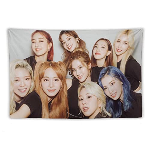 Twice K-Pop-Poster, schöner Wandkunstdruck, Polyester, Malerei, Kunstwerke, moderne Dekoration, Schlafzimmer, Wandteppiche, 101,6 x 152,4 cm von XUYANG