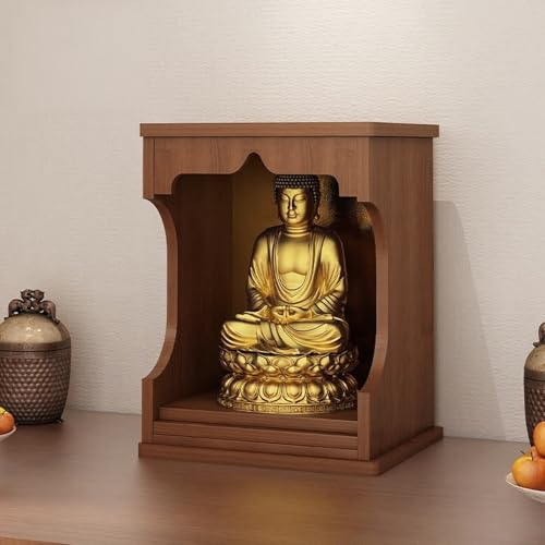 Altartisch Aus Holz,Schreinaltar,Buddhistischer Altar-Opfertisch,Meditationsaltartisch,Weihrauchaltar For Zuhause,Geeignet For Hexerei,Heidentum-Meditationspraxis(Red Sandalwood,L) von XUZAOJUN