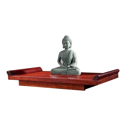 An Der Wand Montierter Buddhistischer Altarständer,Statuenvitrine Mit Altartisch, Aus Holz Mit Schubladen, For Das Gebet Zu Hause, Geeignet For Guan Yu-(Red,L) von XUZAOJUN