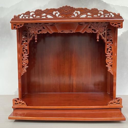 Buddhistischer Altarständer Mit Schrein,Gebetsplattform For Buddhistische Schreine,Hölzerner Opfertisch Zur Meditationsaufbewahrung,Räucheraltar Und Opfertisch(Rosewood,16IN) von XUZAOJUN
