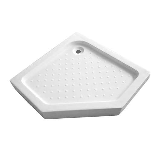 Eckduschwanne, Wohnmobil-Duschset, Tragbare Trucker-Dusche, Duschboden, Camping-Duschwanne Und -boden Mit Abfluss, Perfekt For Wohnmobil, Draußen, Drinnen(35.4x35.4x5.5in) von XUZAOJUN