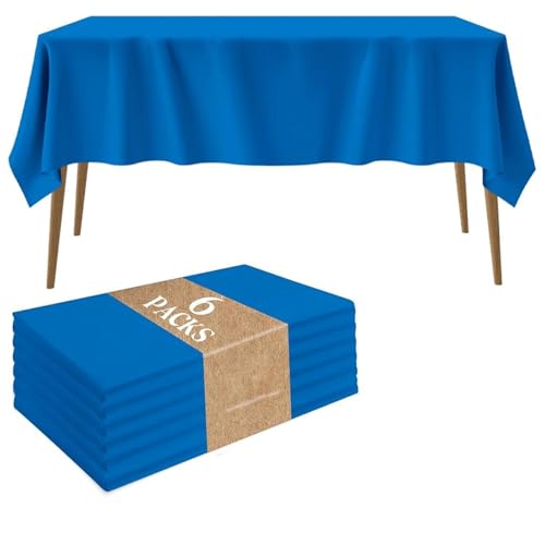Einweg-Tischdecken Aus Kunststoff For Rechteckige Und Runde Tische,6 Stück, 137,2 X 274,3 Cm,Tischdecken For Partys,Picknicks,Hochzeiten,Dekorative Tischdecken(Dark blue) von XUZAOJUN