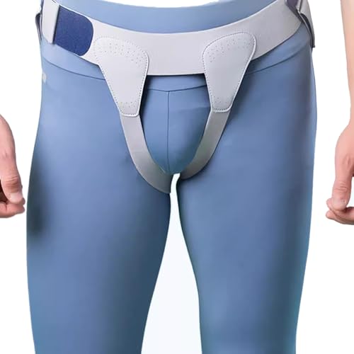 Herniengürtel for Männer und Frauen - Hochelastischer Nylon-Leistenbruchgürtel mit Klettverschluss, 4 Anpassbare Hernienpolster - Bilateraler Leistenbruch-Unterstützungsgürtel(S) von XUZAOJUN