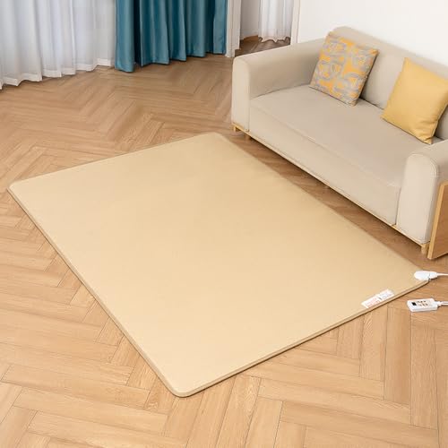 Intelligente Raumheizungen,Elektrischer Heizteppich For Zuhause Graphen-Fußbodenheizungsmatte Wohnzimmer Heizung Yoga-Matte,tragbare Energieeffiziente Raumheizungen Den Innengebrauch Großen Raum(Yello von XUZAOJUN