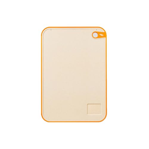 Küchenschneidebrett, Doppelseitig Lebensmittelecht, Weizenstroh-PP, Leicht Zu Reinigen, Mit Tiefer Saftrille, For Schneiden Von Fleisch, Hackfleisch, Gemüse Und Obst(Orange,7.9x11.8x0.23in) von XUZAOJUN