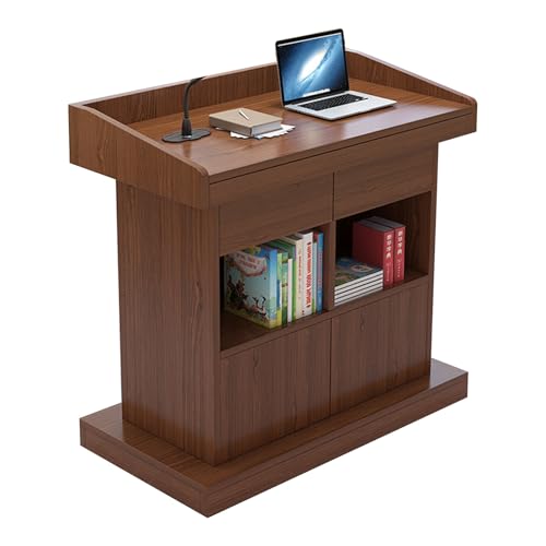 Lehrerpult,Stehender Rednerpultständer Aus Holz Mit Breiter Lesefläche Und Kantenschutz,Geeignet For Klassenzimmer,Besprechungen,Kirchen Und Präsentationsumgebungen(43.3x39.4x19.7in) von XUZAOJUN