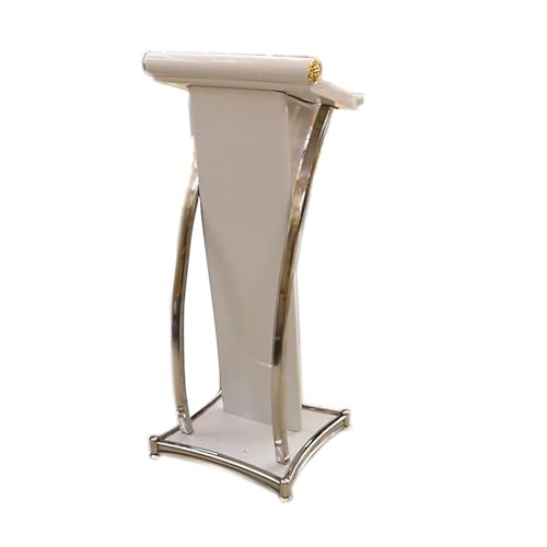 Podium Und Rednerpult, Lehrpult, Tragbarer Schwarzer Stehpult-Empfangsschalter, Geeignet For Kirchenkanzel, Konferenz, Klassenzimmer, Hochzeit, Rede(White) von XUZAOJUN
