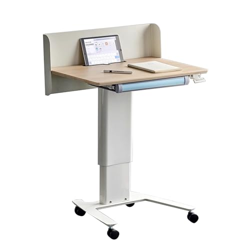 Podium Und Rednerpult,Tragbarer, Weißer,Verstellbarer Rednerpultständer Mit 4 Feststellrädern,Podium Mit Schublade,Konferenztisch For Kirchenklassenzimmer Und Büros(Maple color) von XUZAOJUN