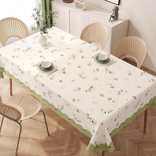Rechteckige, Nicht Waschbare,Dekorative Tischdecke Aus Kunststoff,Wasser- Und Ölbeständig,Abwischbar,Wiederverwendbar,Tischschutzmatte For Den Außenbereich,Esstisch(Grass green,35.4x59.1in) von XUZAOJUN