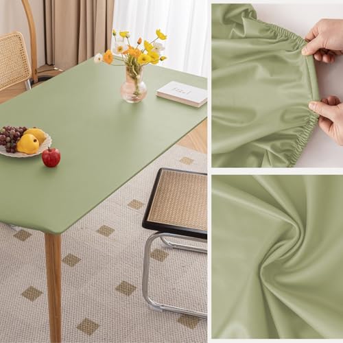 Rechteckige, Vollständig Umhüllende, Wasserdichte Und Ölfeste Tischdecke Esstische,Couchtisch,Stoff,Tischdecke,Wiederverwendbar,Geeignet Küche Und Esszimmer,Party(Green,31.5x47.2in) von XUZAOJUN
